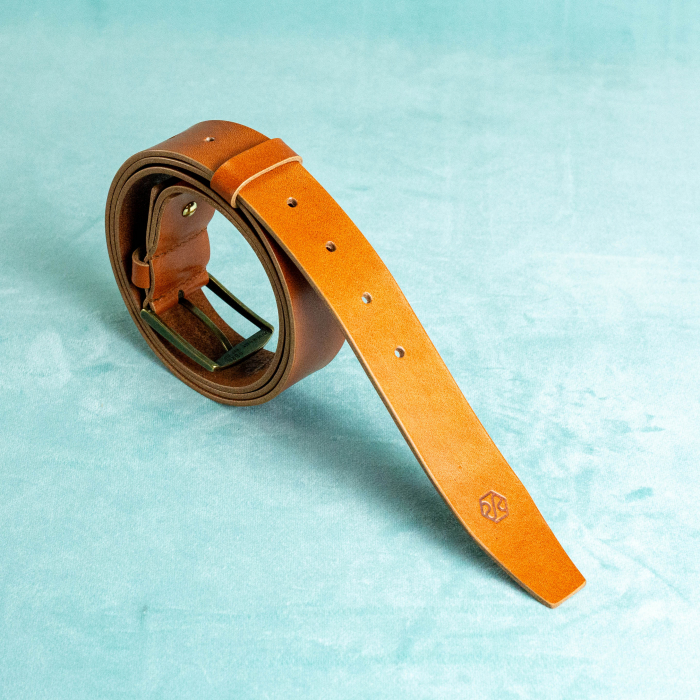 „Suit&Jeans 35” – Curea barbati din piele naturala – Maro Coniac [3]