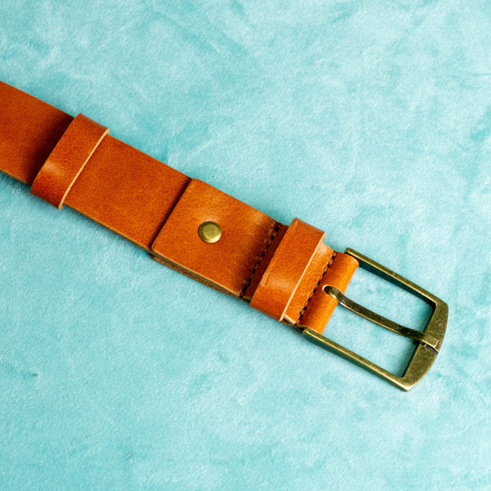 „Suit&Jeans 35” – Curea barbati din piele naturala – Maro Coniac [9]