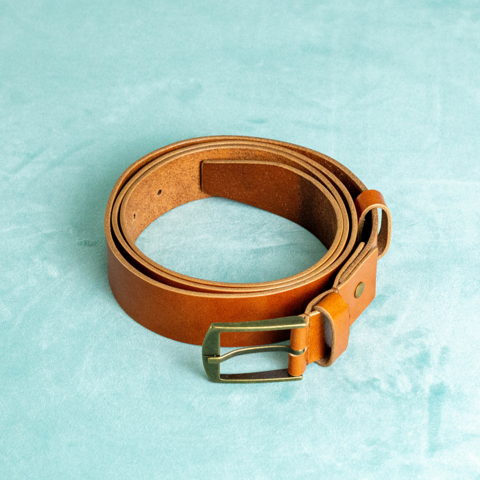 „Suit&Jeans 35” – Curea barbati din piele naturala – Maro Coniac [7]