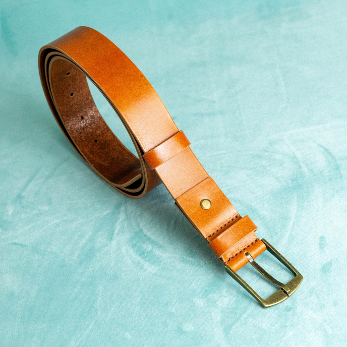 „Suit&Jeans 35” – Curea barbati din piele naturala – Maro Coniac [2]