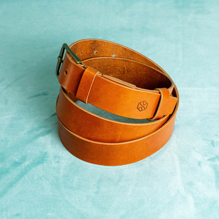 „Suit&Jeans 35” – Curea barbati din piele naturala – Maro Coniac [5]