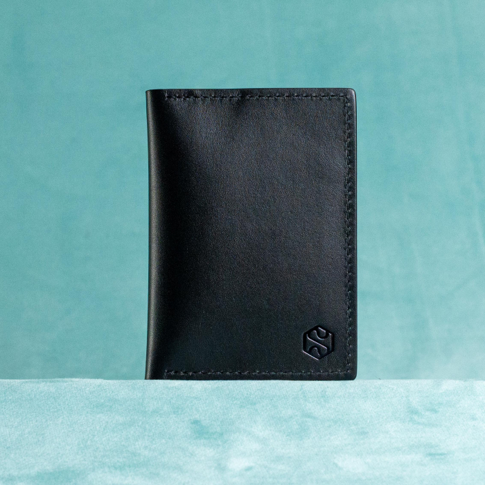 “The SLIM One” – Portofel barbati, SLIM, din piele naturala de vită - Negru [4]