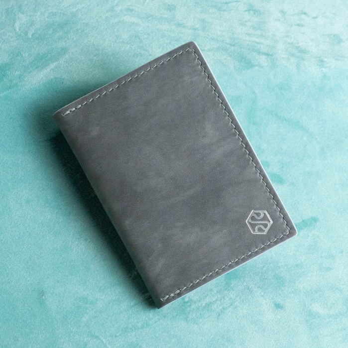 “The SLIM One” – MBH - Portofel barbati, SLIM, din piele naturala de vită - Gri [1]