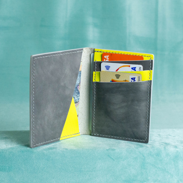 “The SLIM One” – MBH - Portofel barbati, SLIM, din piele naturala de vită - Gri [6]