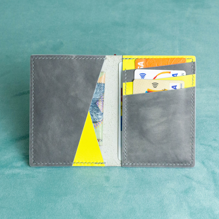 “The SLIM One” – MBH - Portofel barbati, SLIM, din piele naturala de vită - Gri [2]