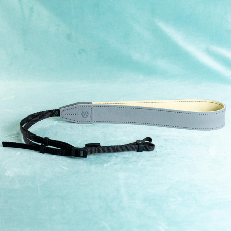Curea - Strap din piele naturala pentru camere foto si aparate DSLR- Gri [8]