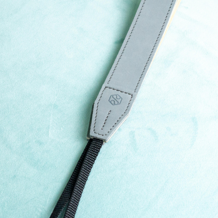 Curea - Strap din piele naturala pentru camere foto si aparate DSLR- Gri [5]