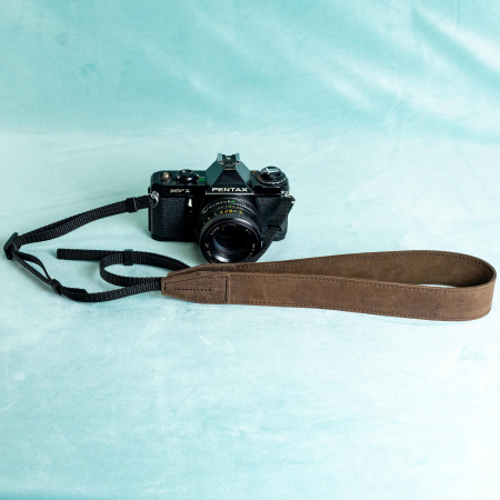 Curea - Strap din piele naturala pentru camere foto si aparate DSLR - Maro antic [3]