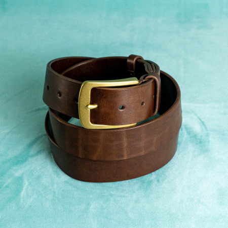 Curele Premium - „Jean 40” -  Curea barbati din piele naturala cu accesorii de ALAMA – Maro