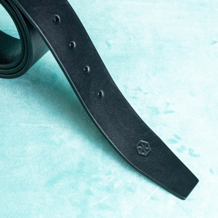 „Jean 40” -  Curea barbati din piele naturala cu accesorii de INOX - Negru [3]