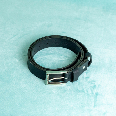 „Suit 30” – Curea SLIM pentru barbati din piele naturala pentru costum – Negru [6]