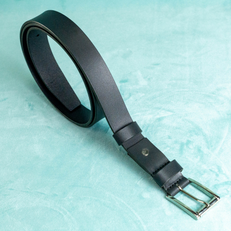 „Suit 30” – Curea SLIM pentru barbati din piele naturala pentru costum – Negru [1]