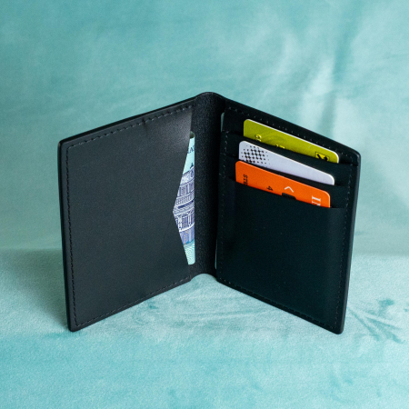 “The SLIM One” – Portofel barbati, SLIM, din piele naturala de vită - Negru [5]