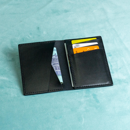 “The SLIM One” – Portofel barbati, SLIM, din piele naturala de vită - Negru [1]