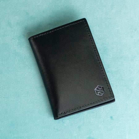 Portofele SLIM - “The SLIM One” – Portofel barbati, SLIM, din piele naturala de vită - Negru