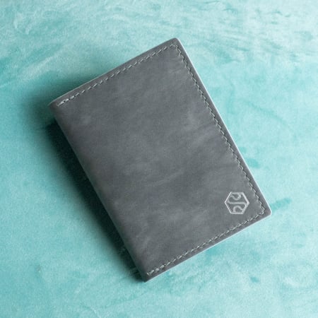 Portofele SLIM - “The SLIM One” – MBH - Portofel barbati, SLIM, din piele naturala de vită - Gri