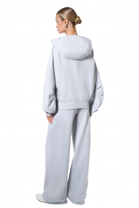 Pantaloni din tricot drept, cenusii [4]