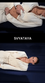 Pantaloni din velur SVYATAYA, crem [7]