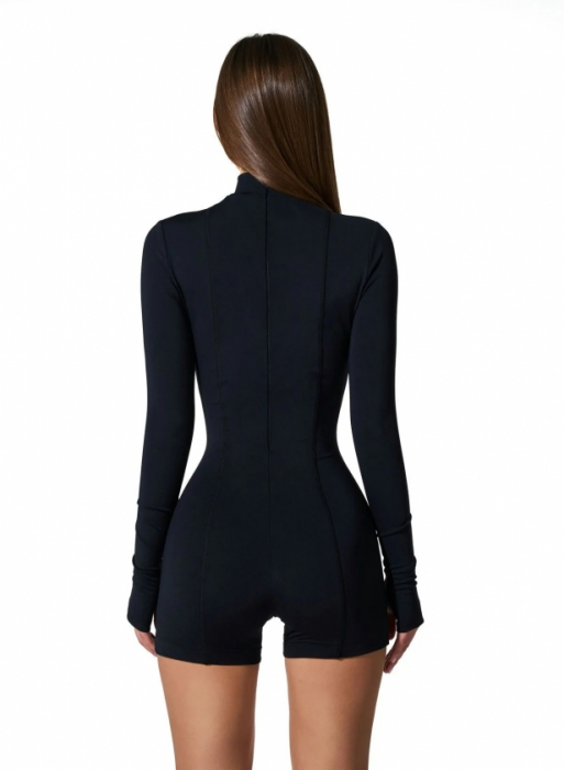 SALOPETA CU FERMOARE DECORATIVE, Neagra [4]