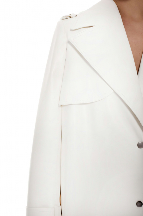 Trench din piele eco, milky [9]