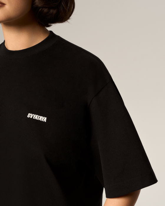 Tricou cu umeri accentuați, negru [3]