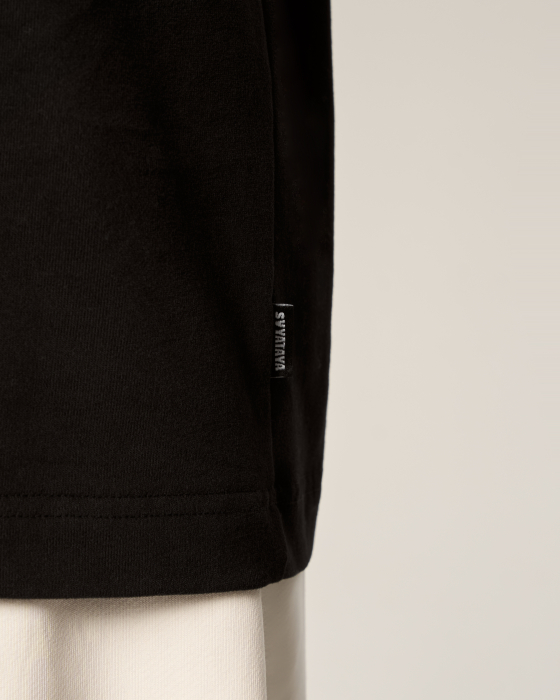 Tricou cu umeri accentuați, negru [5]