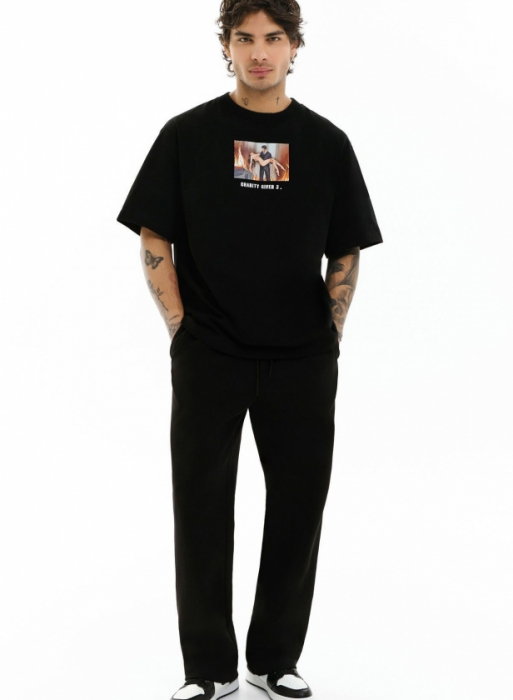Tricou de bază CHARITY GIVER 3, negru [1]