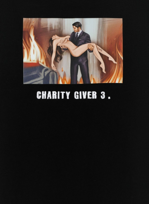 Tricou de bază CHARITY GIVER 3, negru [3]