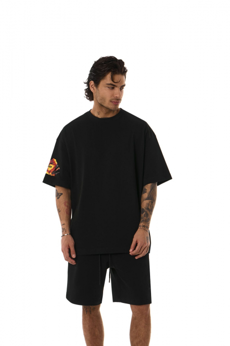 Tricou oversized SVYATOY, negru [2]