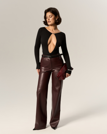 Body cu decolteu adânc, negru [3]