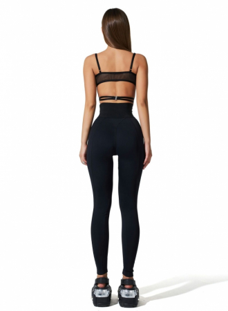 Colanti cu croi decorativ, negri [2]