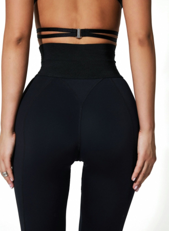 Colanti cu croi decorativ, negri [3]