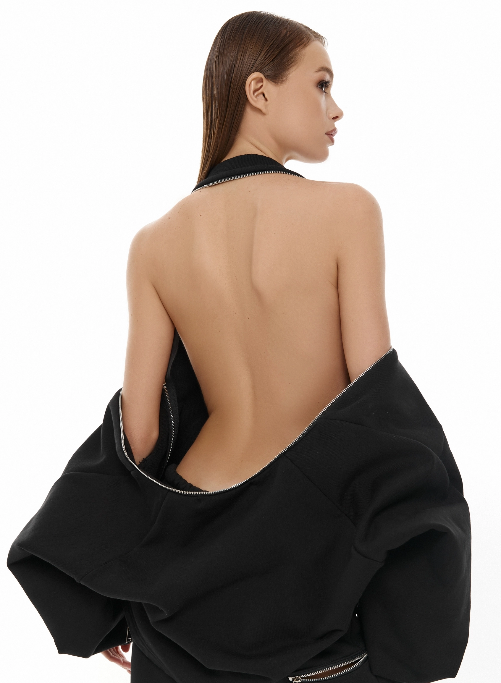 Compleu cu fermoare de accent, negru [3]