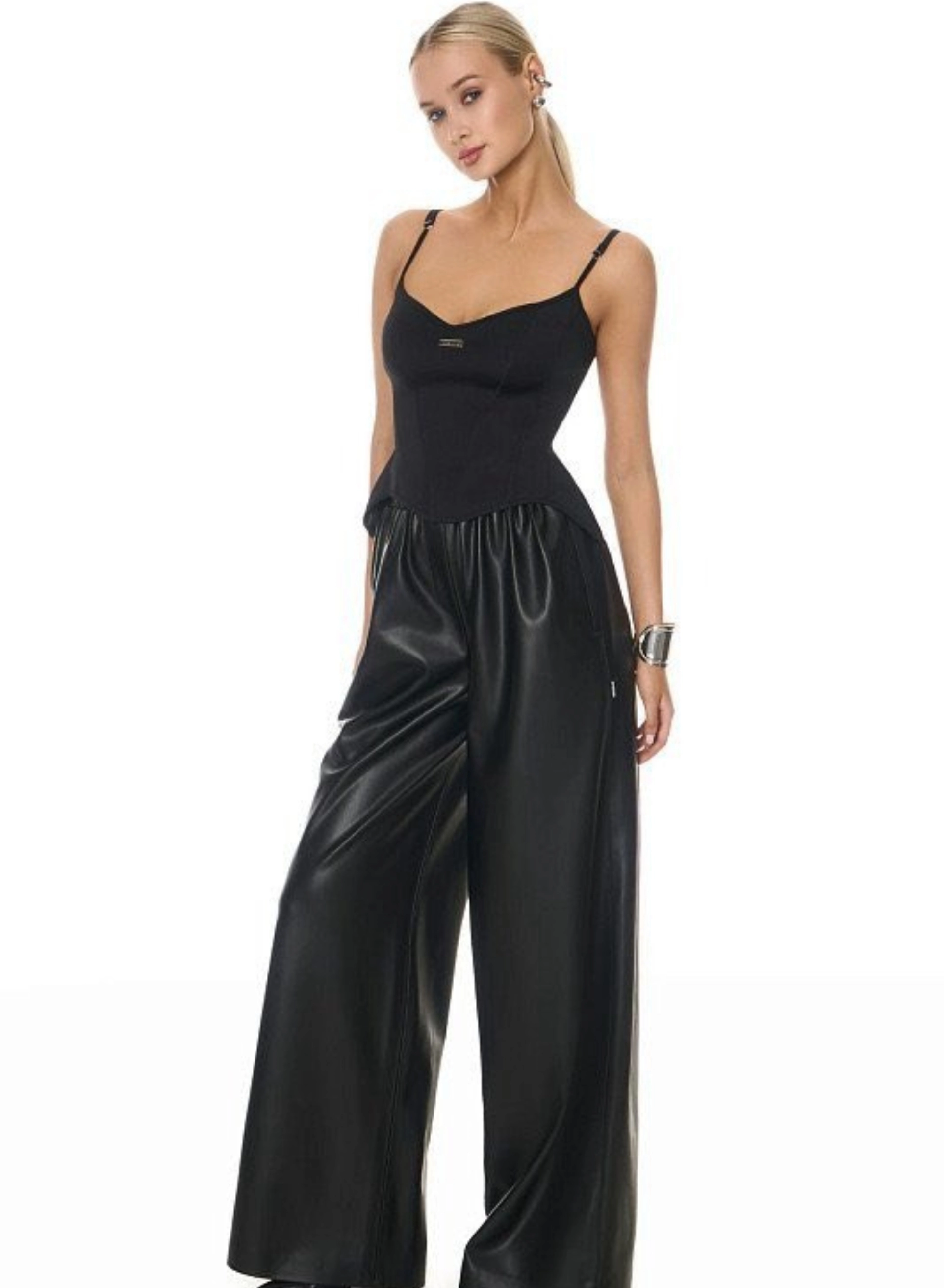 Corset din material elastic, negru [3]