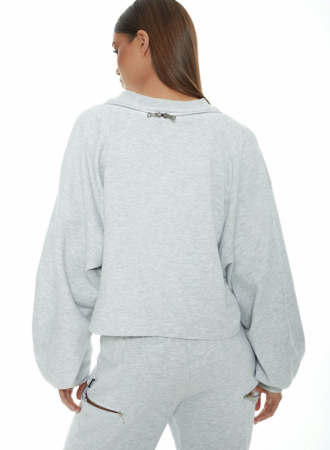 Hanorac transformabil, gri melange [2]