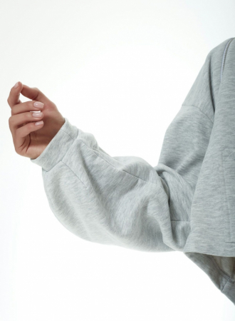 Hanorac transformabil, gri melange [4]