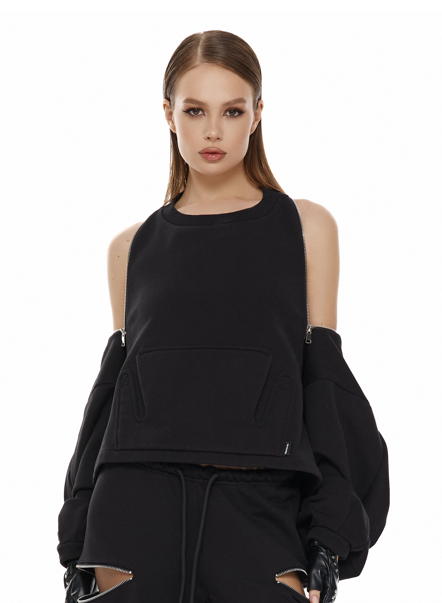 Hanorac transformabil,negru [1]