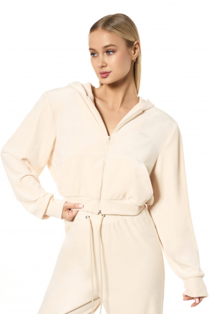 Pantaloni din velur SVYATAYA, crem [2]