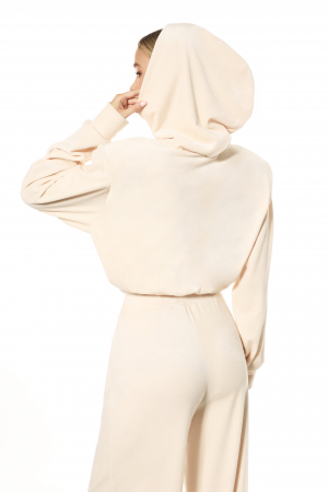 Pantaloni din velur SVYATAYA, crem [4]