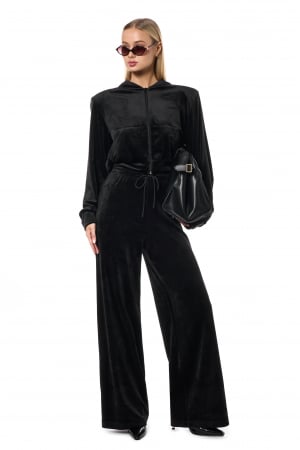 PANTALONI - Pantaloni din velur SVYATAYA, negru