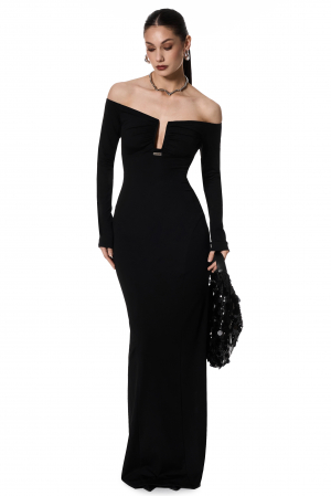 ROCHII - Rochie cu decolteu accentuat, neagra