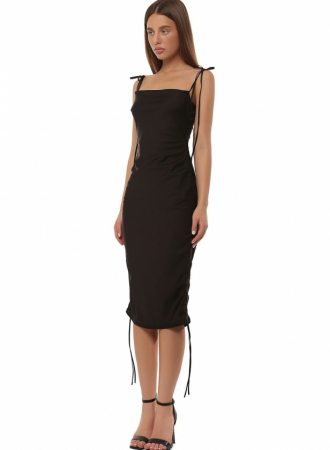 Rochie transformabila cu șireturi, neagră [4]