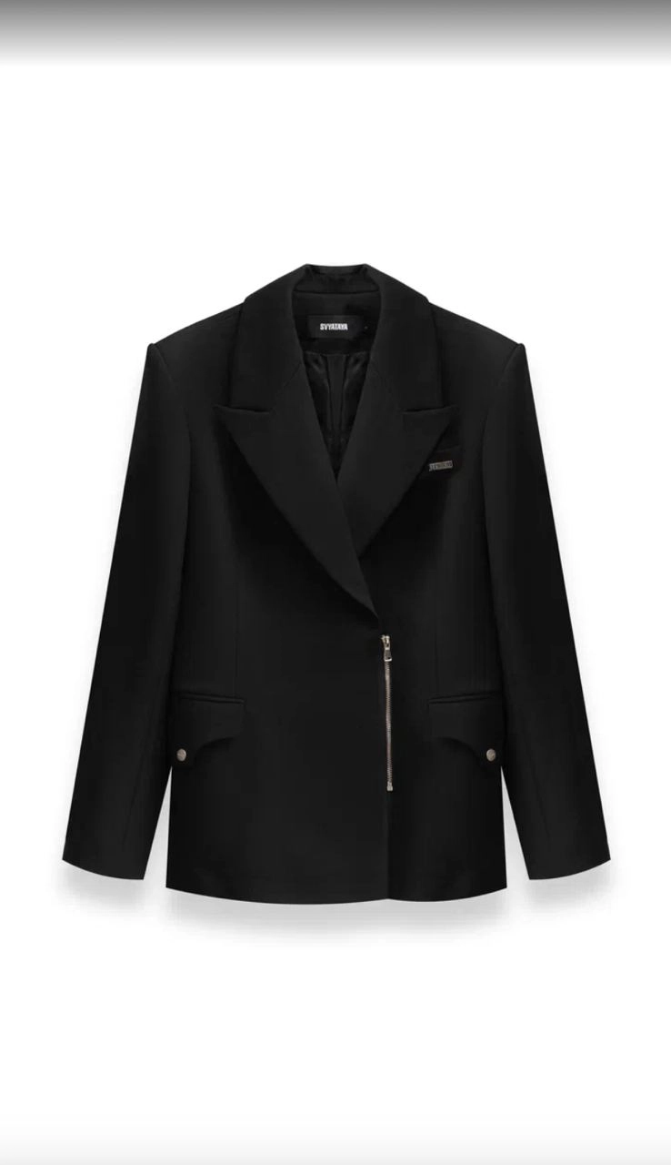 JACHETE - Sacou cu fermoar, neagra