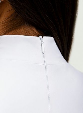 Salopeta cu fermoare decorative, Alba [6]