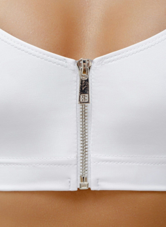 Salopeta cu fermoare decorative, Alba [4]