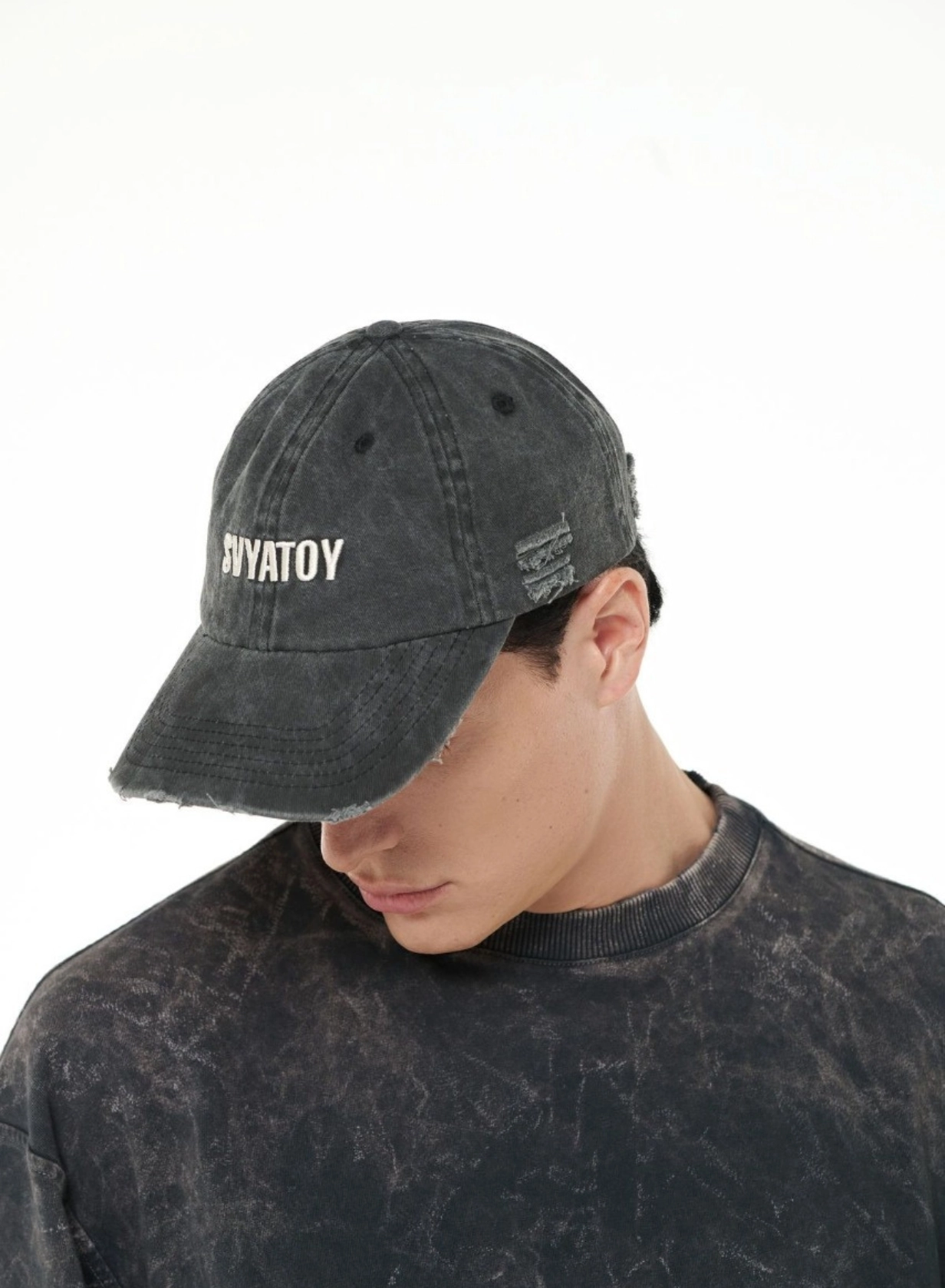 Şapcă SVYATOY cu efect rupt, gri închis [2]