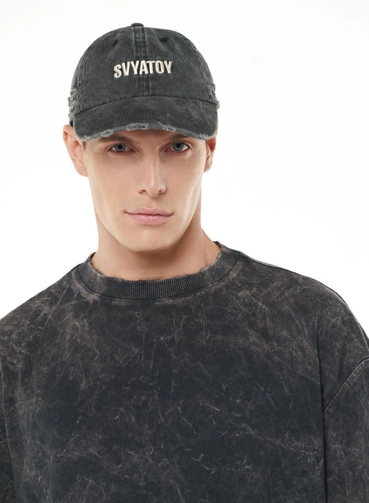 Şapcă SVYATOY cu efect rupt, gri închis [3]