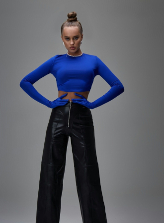 Top cu mâneci mănuși, albastru electric [7]