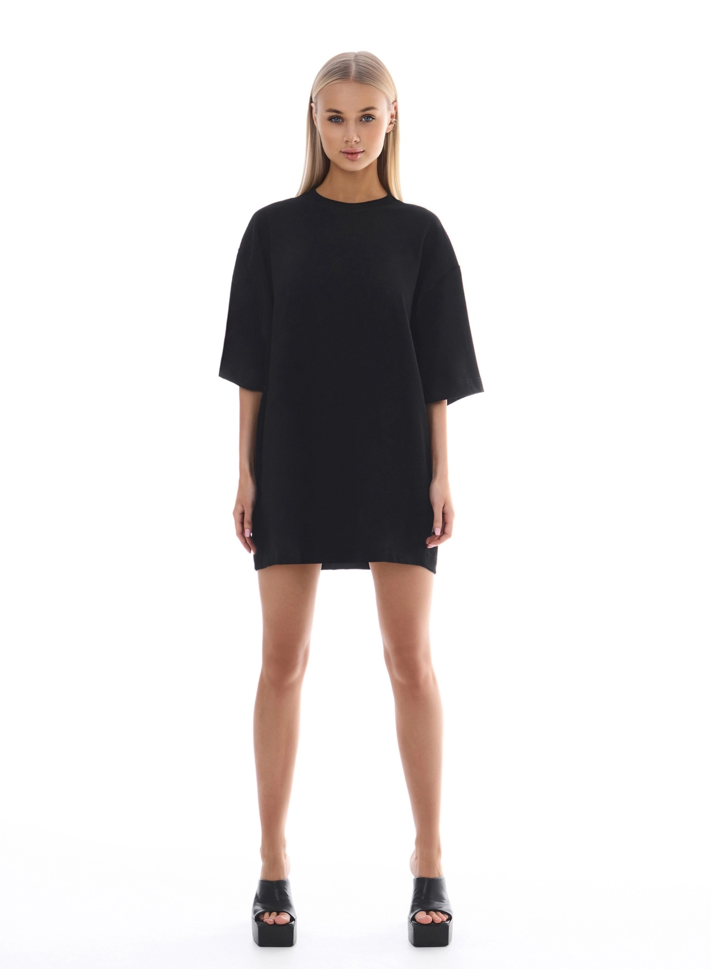 TOPURI SI TRICOURI - Tricou supradimensionat, negru Fire