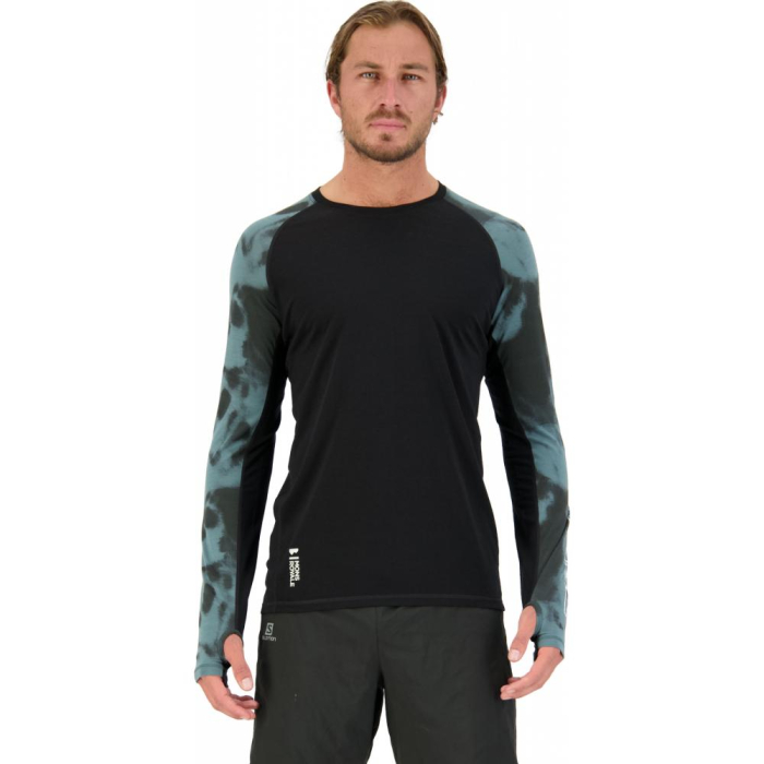 Bluza merino Mons RoyaleM Temple Tech LS Sage Tie Dye / Black [2]